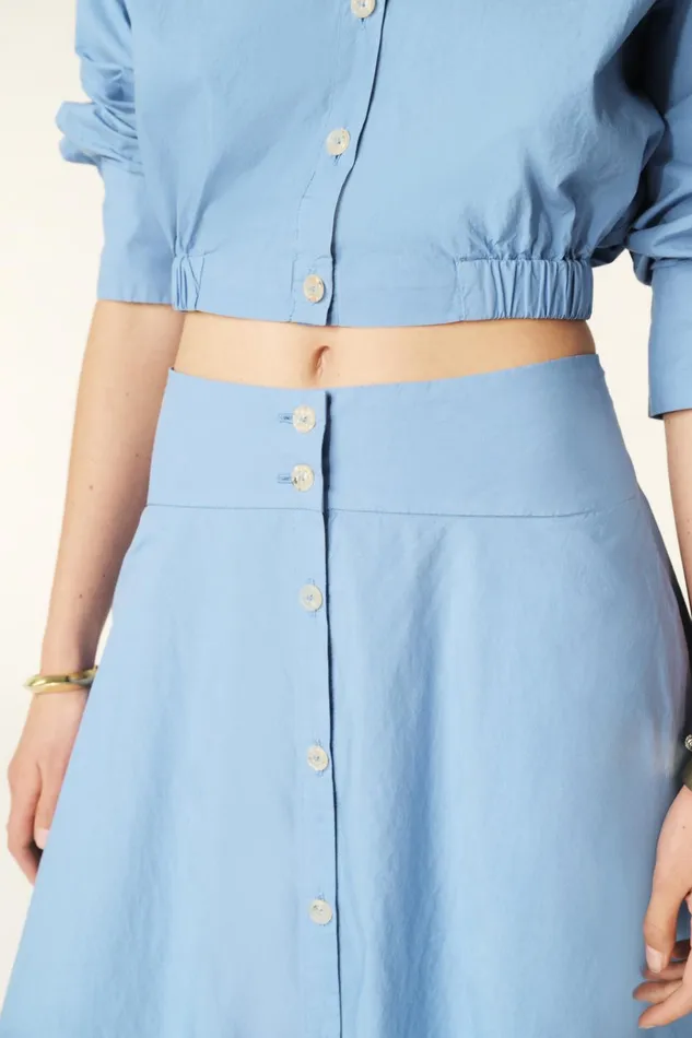 Midi Skirt Anko Blue Women Baandsh Skirts and Shorts