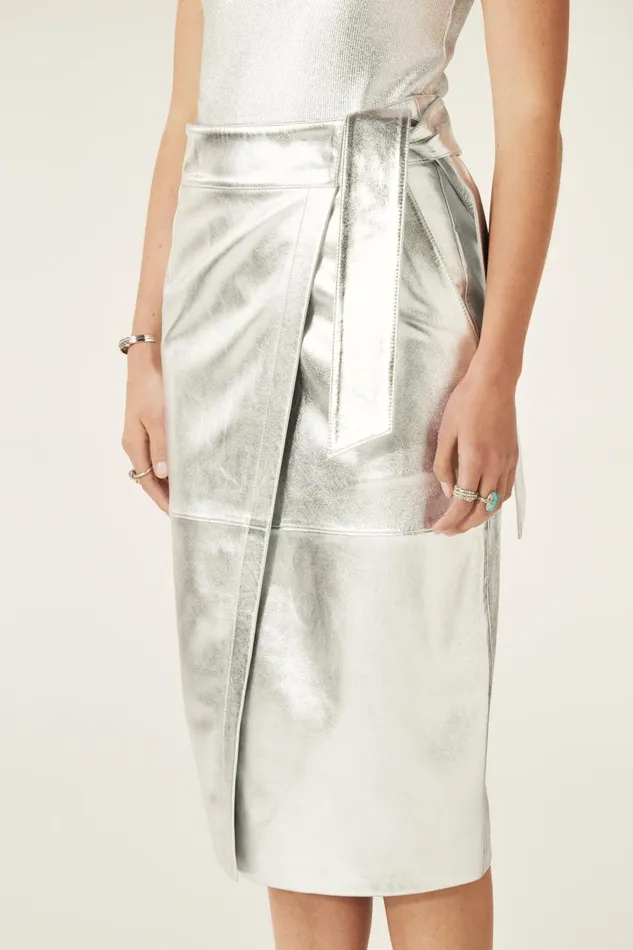 Midi Skirt Faye Gray Women Baandsh Skirts and Shorts