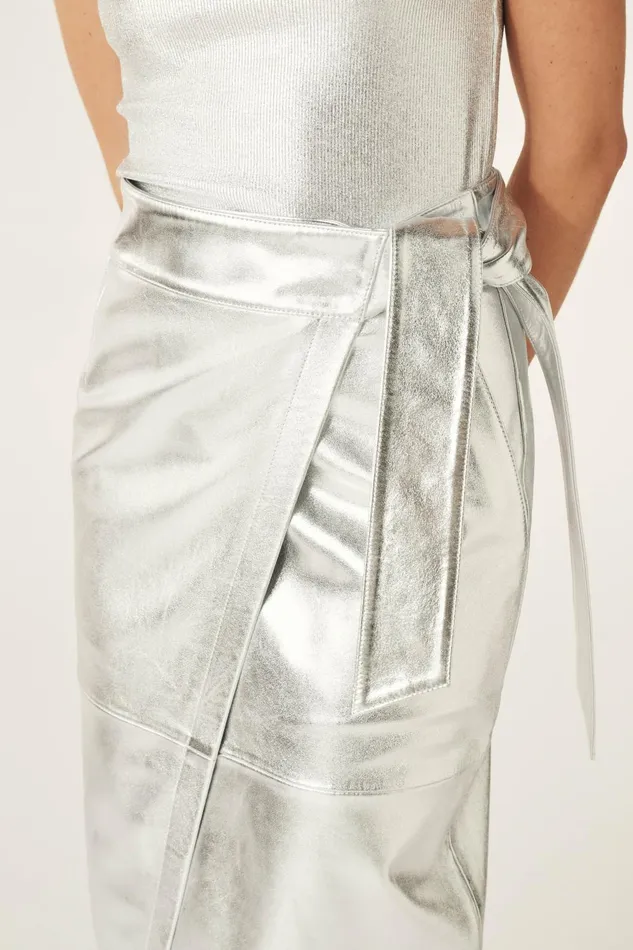 Midi Skirt Faye Gray Women Baandsh Skirts and Shorts