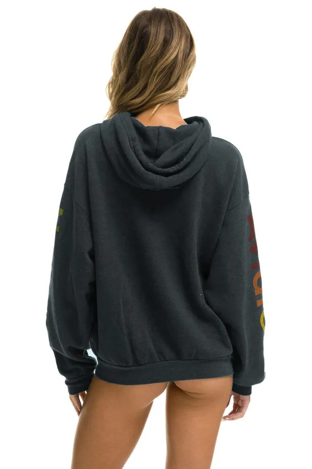 Mill Valley Relaxed Pullover Hoodie 8211 Charcoal WomenMen Aviator Nation Hoodies