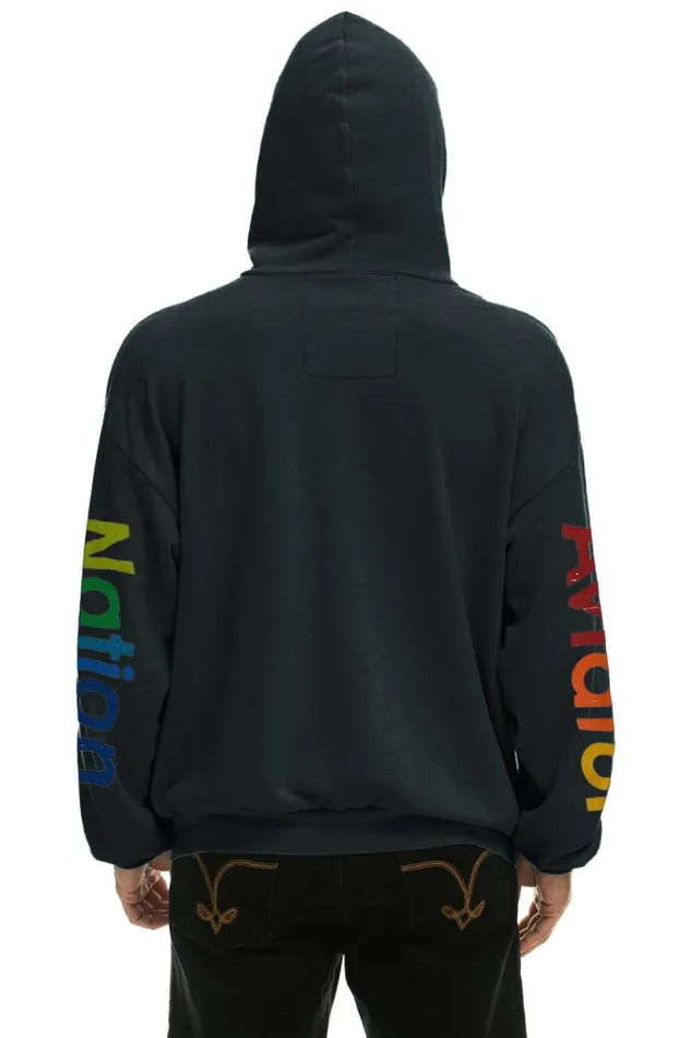 Mill Valley Relaxed Pullover Hoodie 8211 Charcoal WomenMen Aviator Nation Hoodies