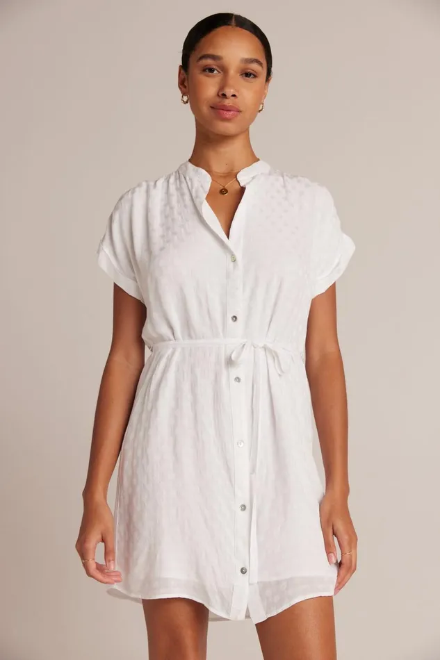 Mini Dresses Women Bella Dahl Belted Shirred Dress 8211 White