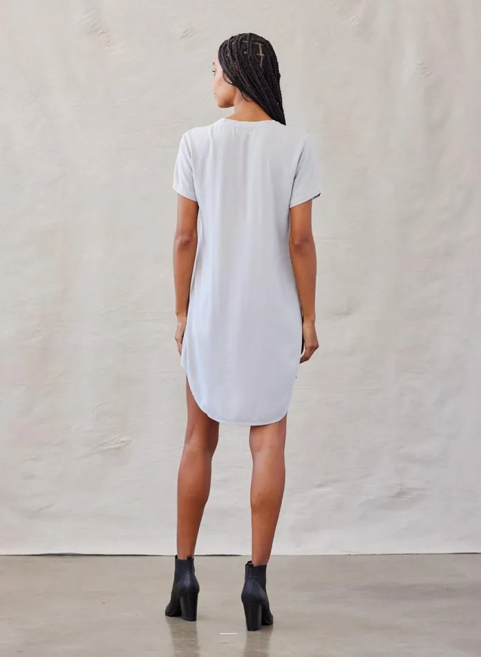 Mini Dresses Women Bella Dahl VNeck Tee Dress 8211 Foggy Sky