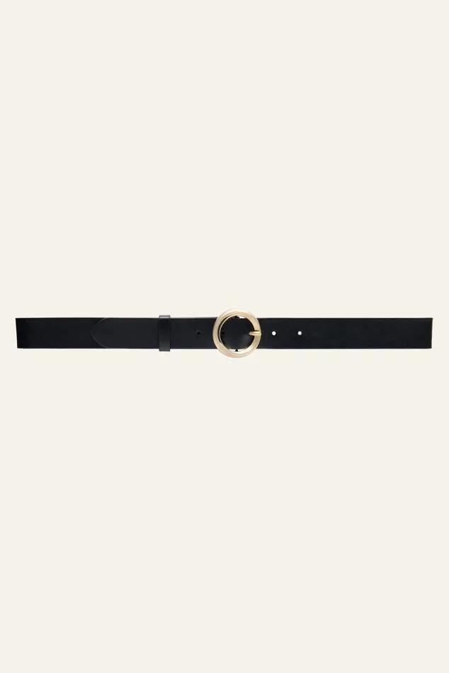 Minimalist Leather Belt Barni Black Women Baandsh Belts