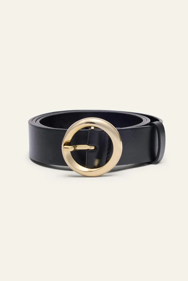 Minimalist Leather Belt Barni Black Women Baandsh Belts