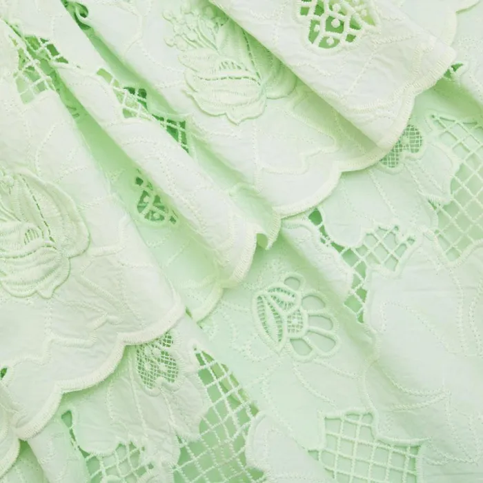 Mint Cotton Lace Peplum Midi Dress Women Self Portrait Dresses Mint Cotton Lace Peplum Midi Dress Women Self Portrait Dresses