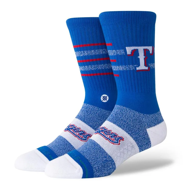 Mlb X Stance 2024 Closer Crew Socks Closer Rangers 8211 Blue MenWomen Stance Crew