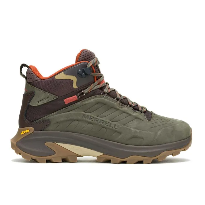 Moab Speed 2 Leather Mid Waterproof Olive Men Merrell Boots