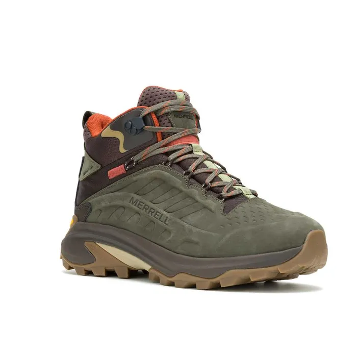 Moab Speed 2 Leather Mid Waterproof Olive Men Merrell Boots Moab Speed 2 Leather Mid Waterproof Olive Men Merrell Boots