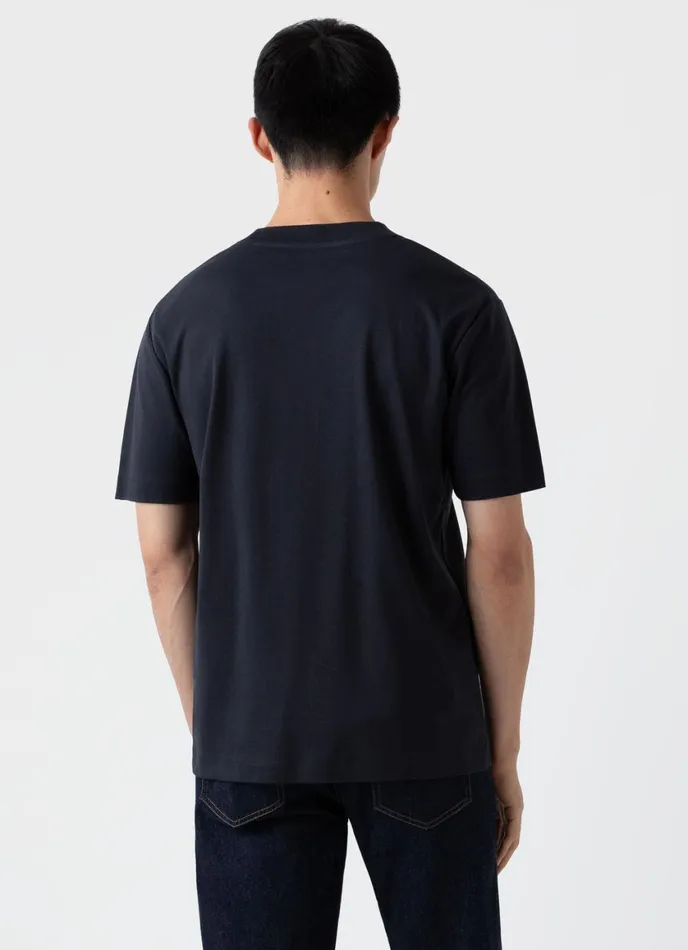 Mock Neck Heavyweight Tshirt Black Men SUNSPEL Tshirts