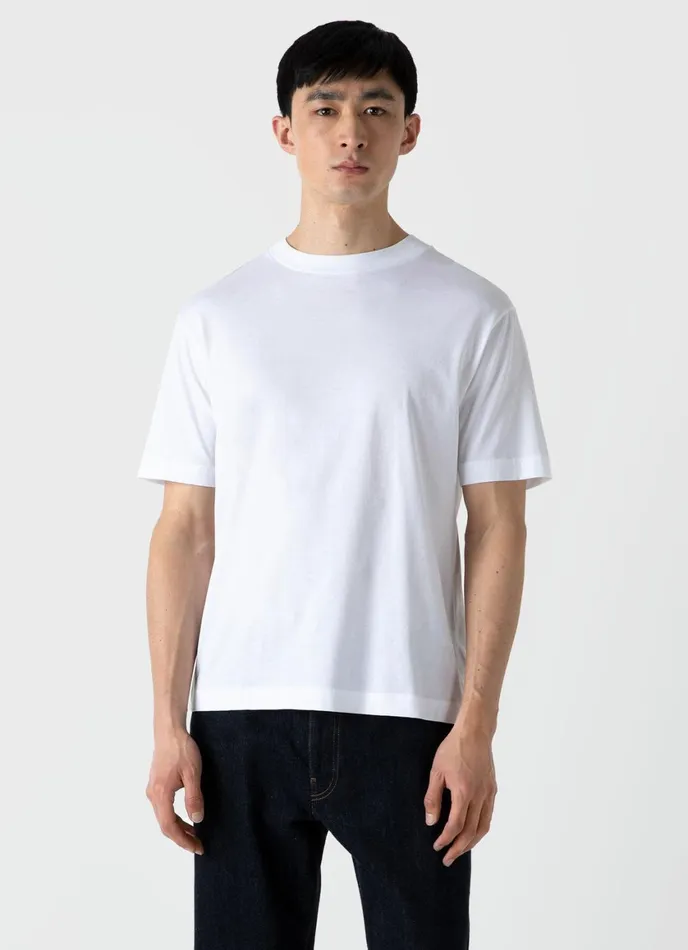 Mock Neck Tshirt White Men SUNSPEL Tshirts