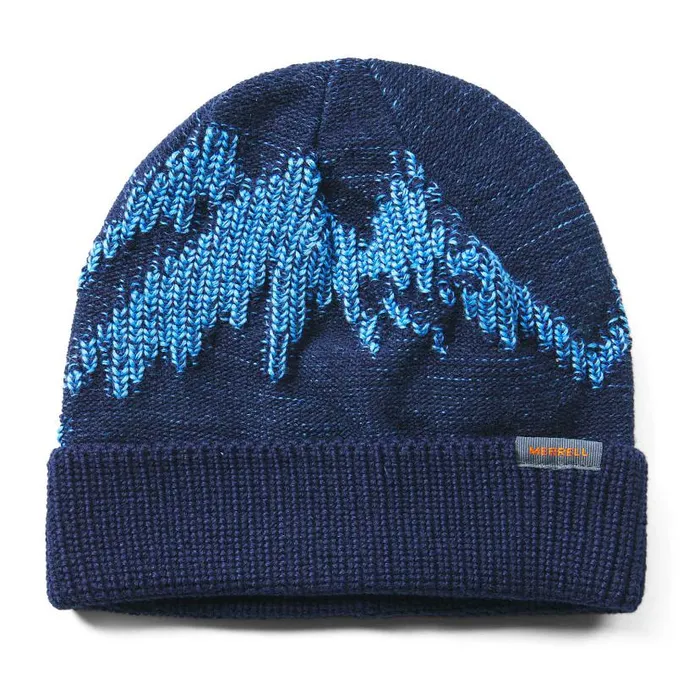 Mountain Embroidery Beanie Navycaptains Blue MenWomen Merrell Hats