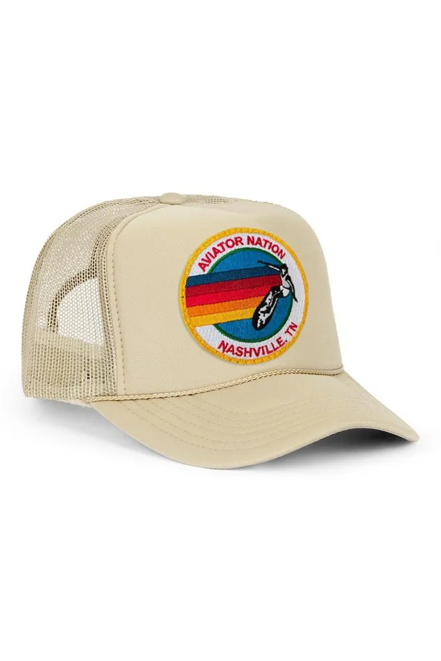 Nashville Vintage Low Rise Trucker Hat WomenMen Aviator Nation Trucker Hats