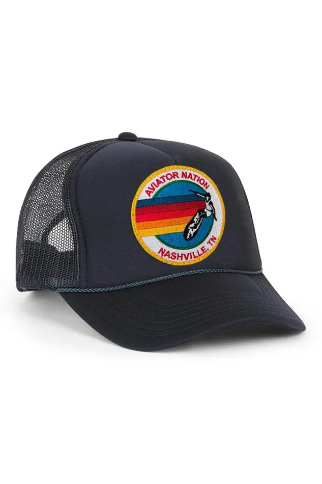 Nashville Vintage Low Rise Trucker Hat WomenMen Aviator Nation Trucker Hats