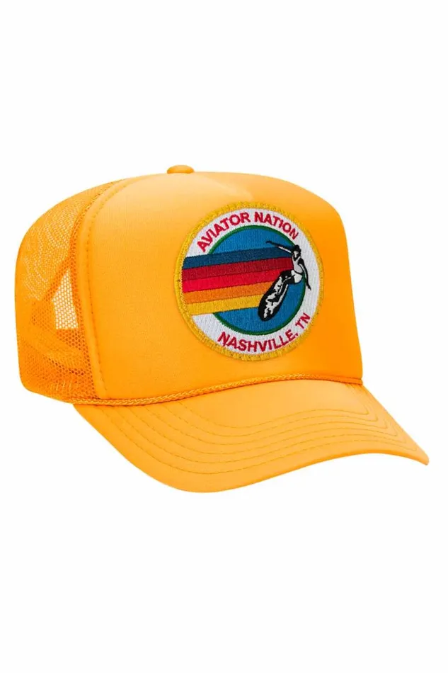 Nashville Vintage Low Rise Trucker Hat WomenMen Aviator Nation Trucker Hats