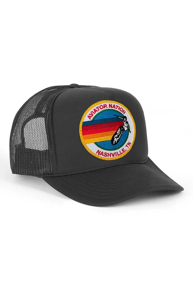 Nashville Vintage Low Rise Trucker Hat WomenMen Aviator Nation Trucker Hats