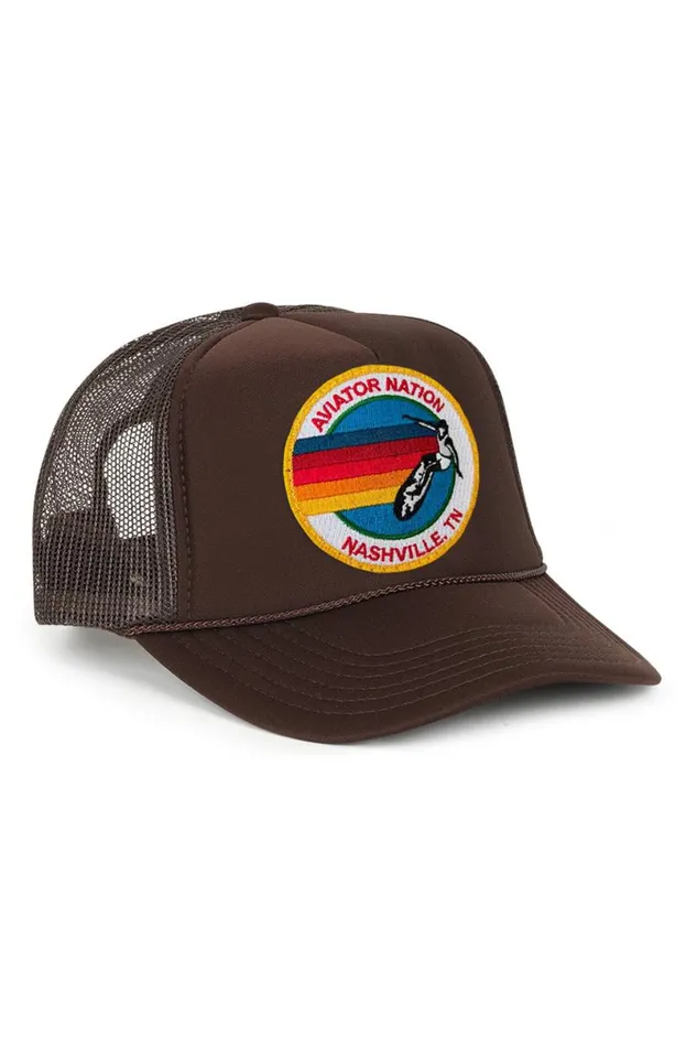 Nashville Vintage Low Rise Trucker Hat WomenMen Aviator Nation Trucker Hats