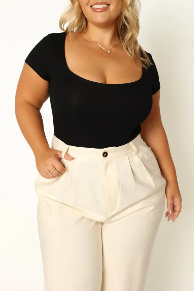 Natalie Bodysuit Black Women Bodysuits Petal and Pup