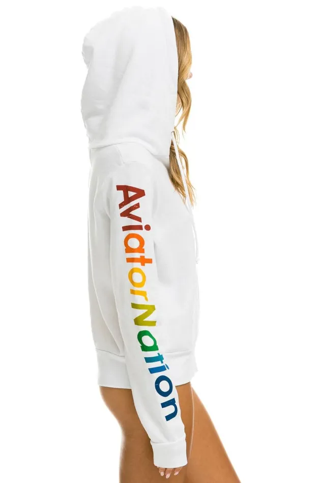 New York City Hoodie 8211 White WomenMen Aviator Nation Hoodies