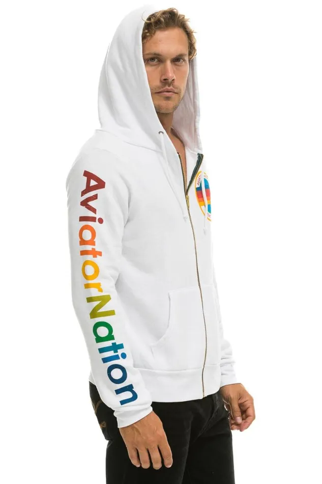 New York City Hoodie 8211 White WomenMen Aviator Nation Hoodies