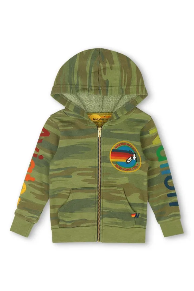 New York City Zip Hoodie 8211 Camo Kids Aviator Nation Hoodies