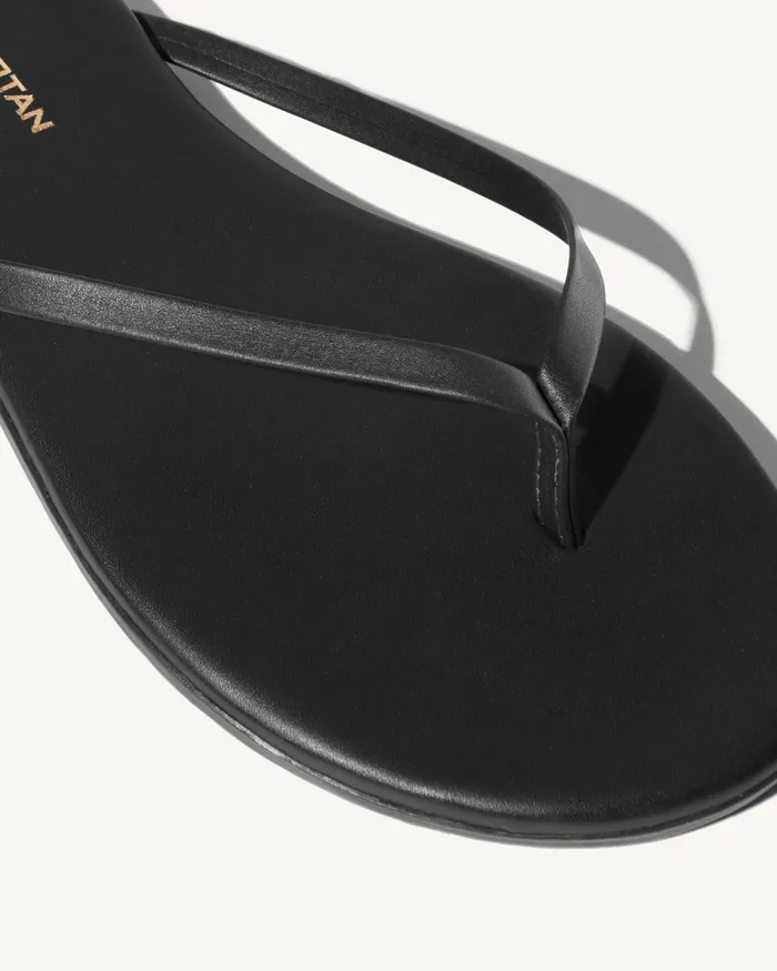 NL X TKEES LEATHER FLIP FLOP Dark Brown Women Nili Lotan Shoes