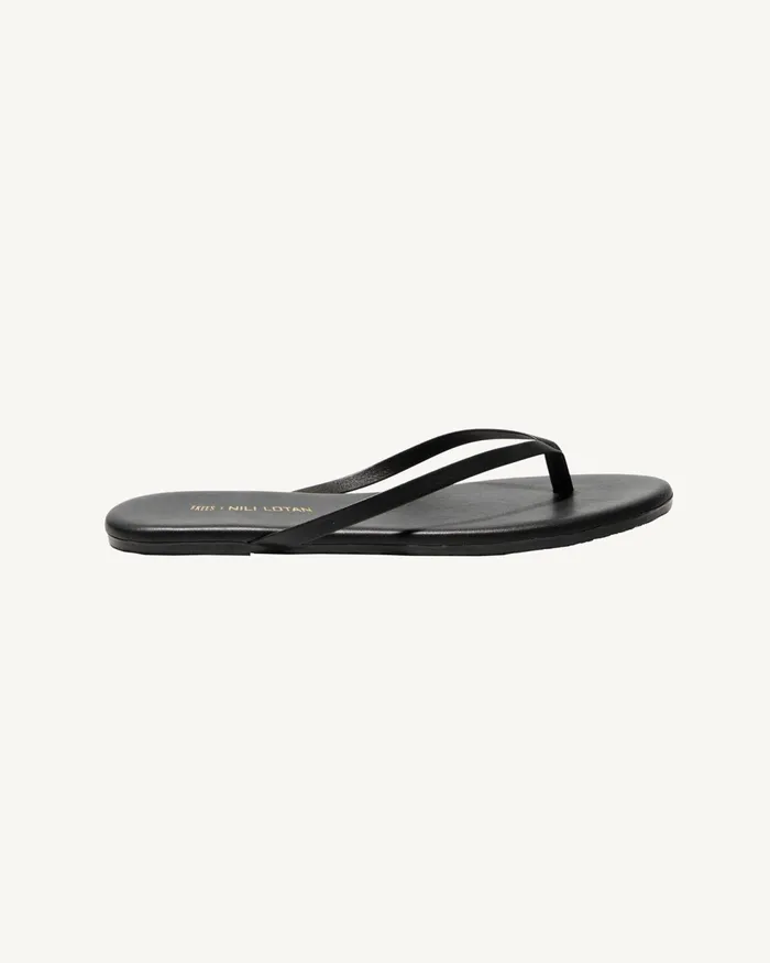 NL X TKEES LEATHER FLIP FLOP Dark Brown Women Nili Lotan Shoes