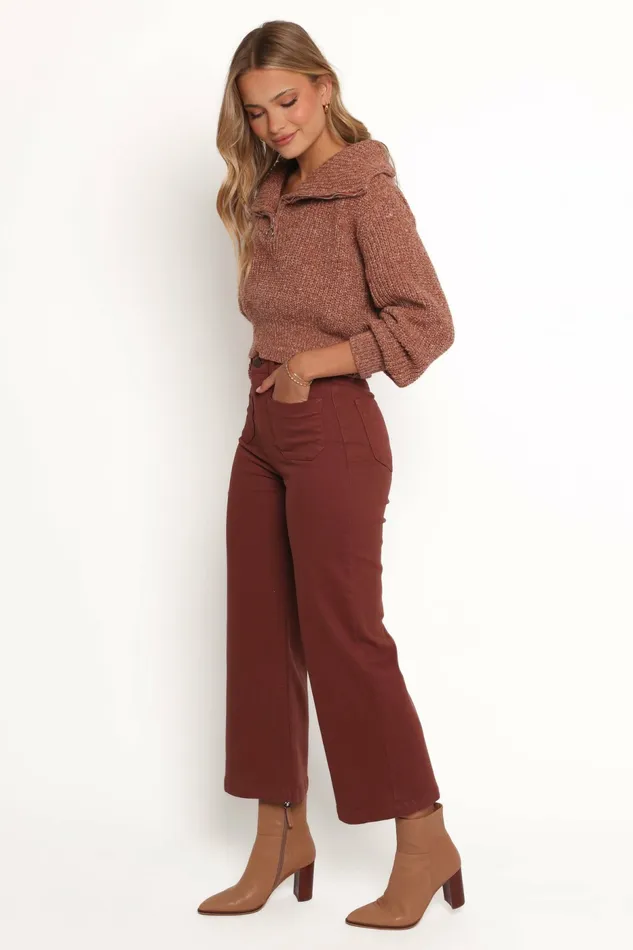 Noah High Rise Wide Leg Jean Bronze Women Denim Petal and Pup