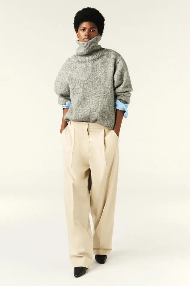 Oversized Sweater Alovie Gray Women Baandsh Sweaters and Cardigans
