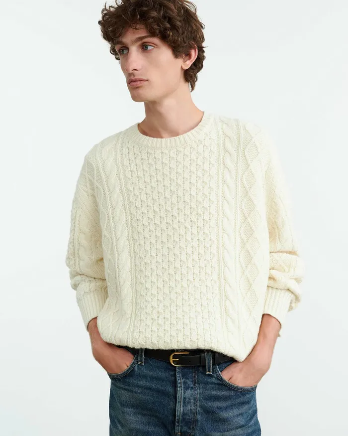 OWEN SWEATER Ivory Men Nili Lotan Sweaters