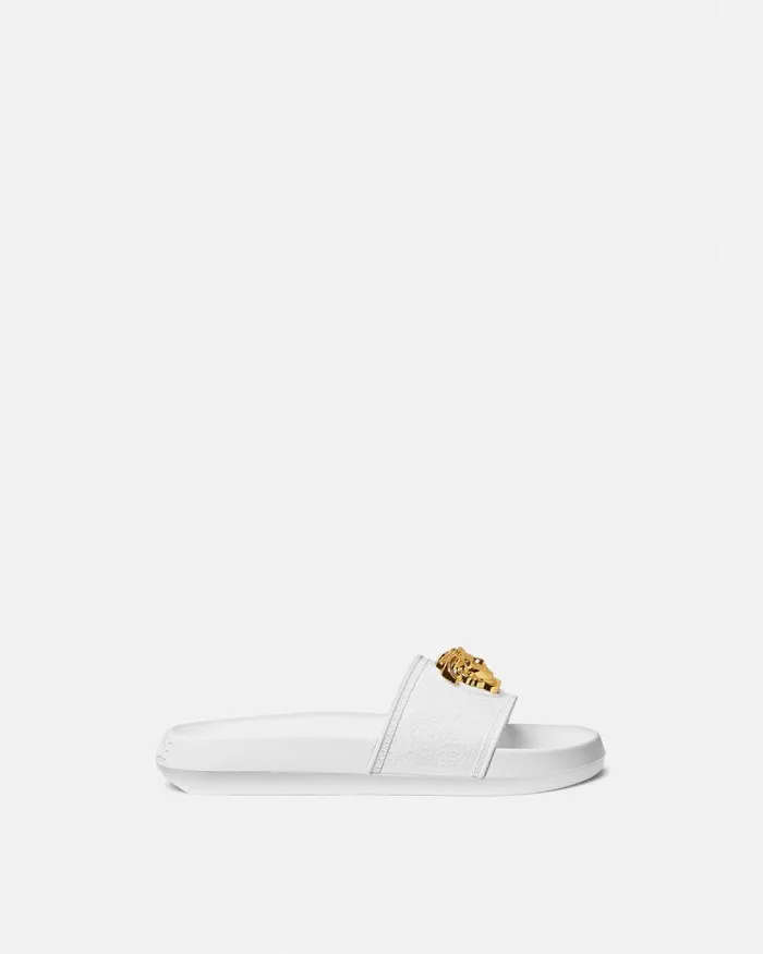 Palazzo Slides White Women Versace Sandals