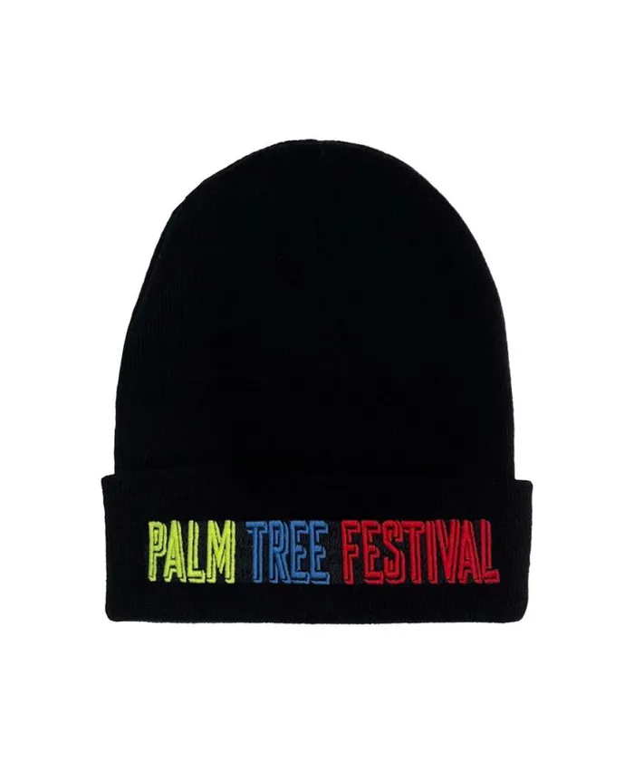 Palm Tree Festival Aspen 2023 Beanie 8211 Black WomenMen Aviator Nation Beanies