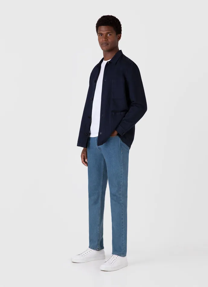 Pants Men ussunspel Regular Fit Jeans Mid Wash Denim Pants Men ussunspel Regular Fit Jeans Mid Wash Denim