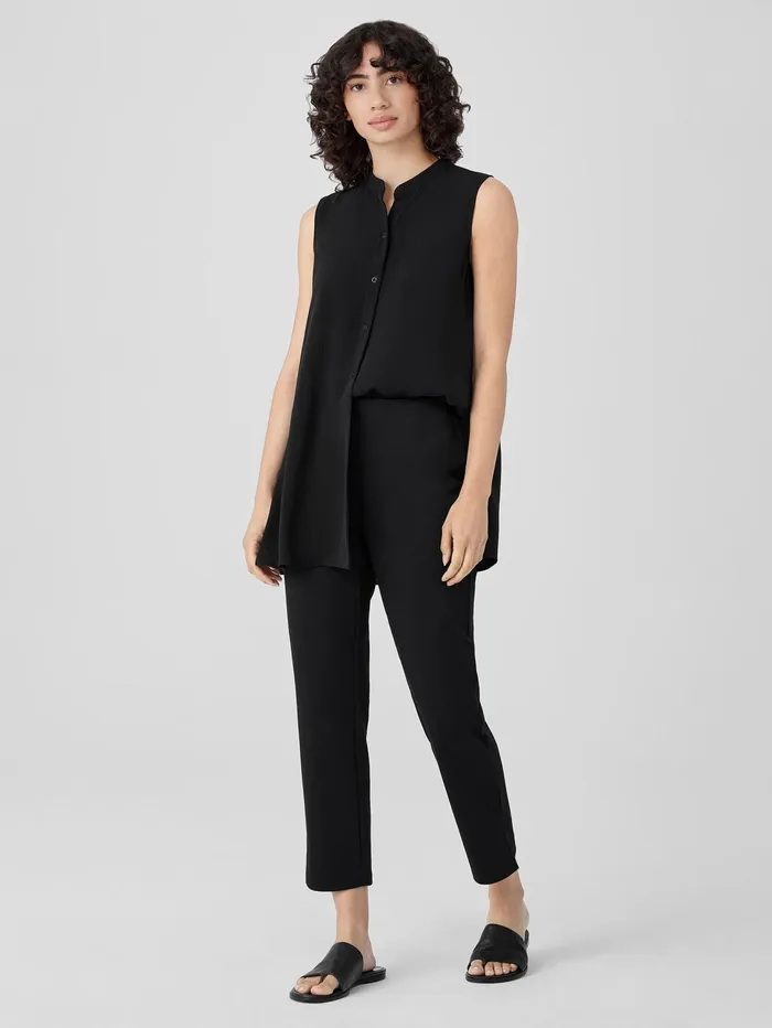Pants Shorts and Jumpsuits Women Eileen Fisher Cotton Blend Ponte Pant With Slits Black Pants Shorts and Jumpsuits Women Eileen Fisher Cotton Blend Ponte Pant With Slits Black