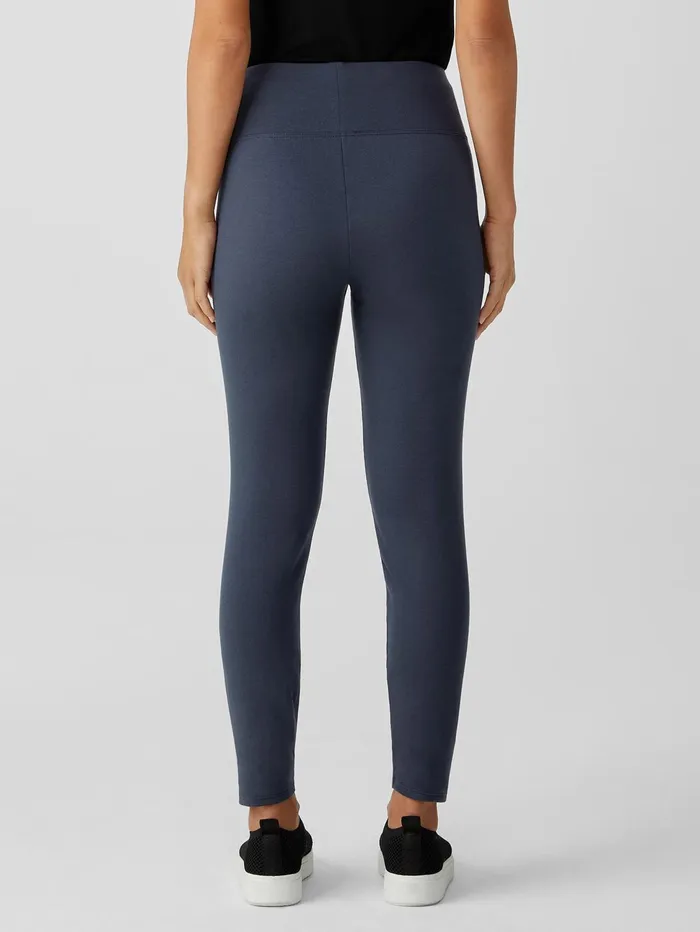 Pants Shorts and Jumpsuits Women Eileen Fisher Cozy Brushed Terry Hug HighWaisted Leggings Ocean