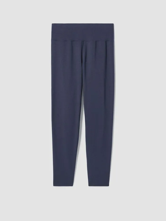 Pants Shorts and Jumpsuits Women Eileen Fisher Cozy Brushed Terry Hug HighWaisted Leggings Ocean
