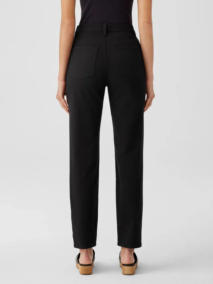 Pants Shorts and Jumpsuits Women Eileen Fisher Organic Cotton Denim Slim Jean Black