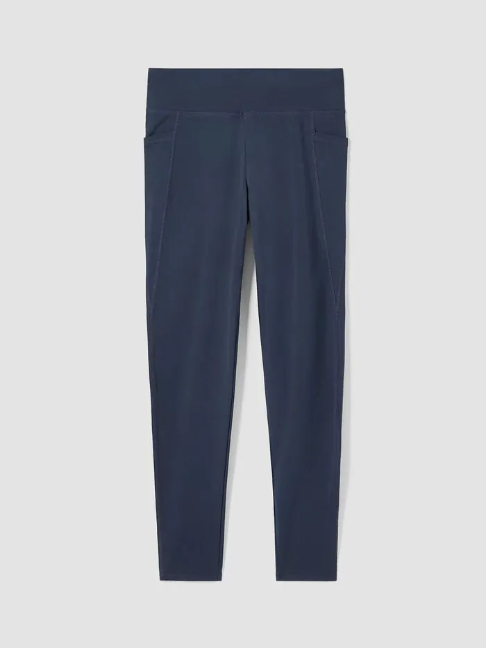 Pants Shorts and Jumpsuits Women Eileen Fisher Pima Cotton Stretch Jersey HighWaisted Leggings Ocean