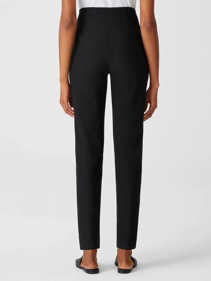 Pants Shorts and Jumpsuits Women Eileen Fisher Washable Stretch Crepe High Waisted Pant Black