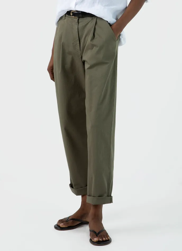 Pants ussunspel Women Pleated Chino Pale Khaki Pants ussunspel Women Pleated Chino Pale Khaki