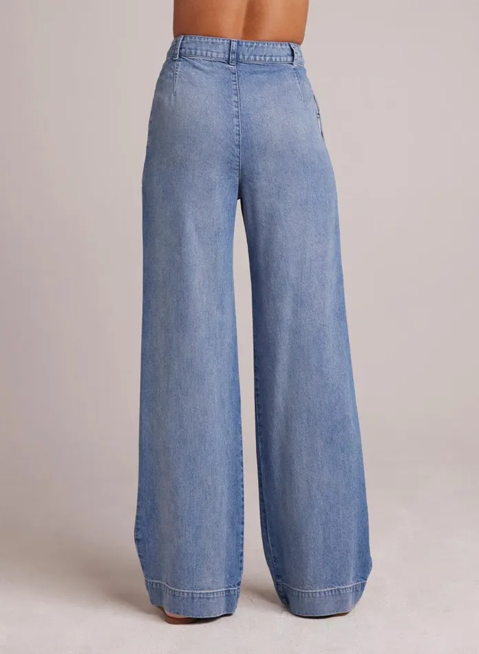 Pants Women Bella Dahl Greta Pleated Wide Leg Trouser Pacific Salt Wash Pants Women Bella Dahl Greta Pleated Wide Leg Trouser Pacific Salt Wash