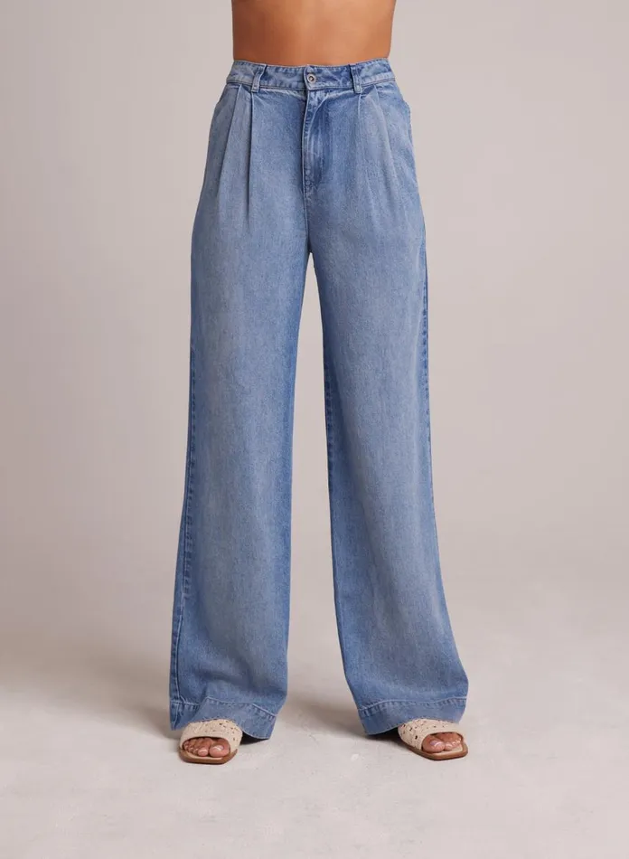 Pants Women Bella Dahl Greta Pleated Wide Leg Trouser Pacific Salt Wash Pants Women Bella Dahl Greta Pleated Wide Leg Trouser Pacific Salt Wash