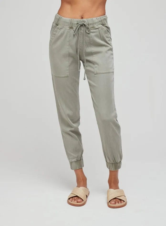 Pants Women Bella Dahl Pocket Jogger 8211 Soft Army