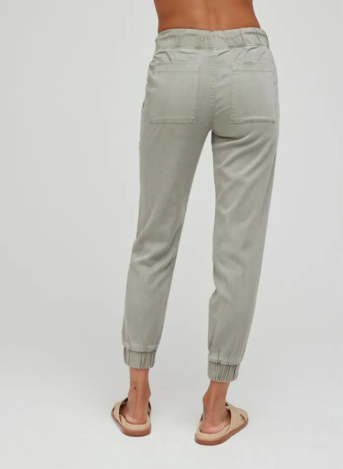 Pants Women Bella Dahl Pocket Jogger 8211 Soft Army