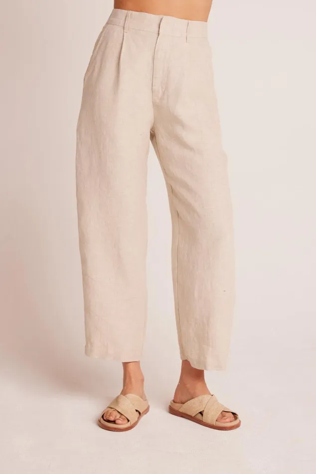 Pants Women Bella Dahl Relaxed Pleat Front Trouser 8211 Linen Sand Pants Women Bella Dahl Relaxed Pleat Front Trouser 8211 Linen Sand