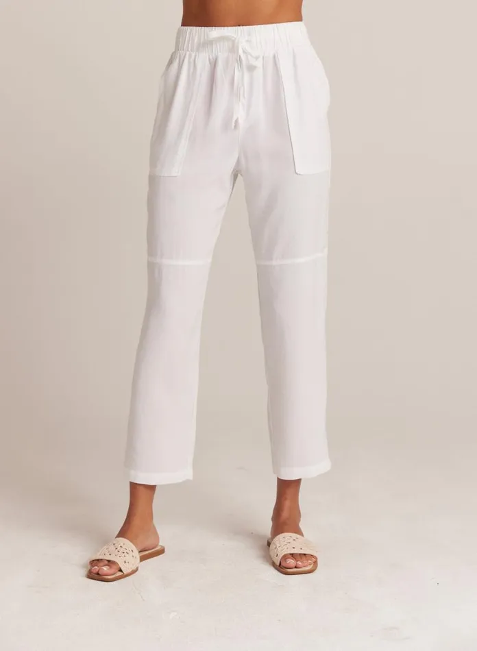 Pants Women Bella Dahl Utility Tie Waist Trouser 8211 White