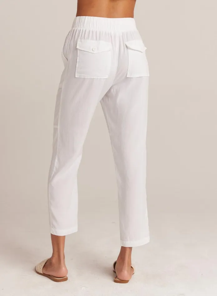 Pants Women Bella Dahl Utility Tie Waist Trouser 8211 White