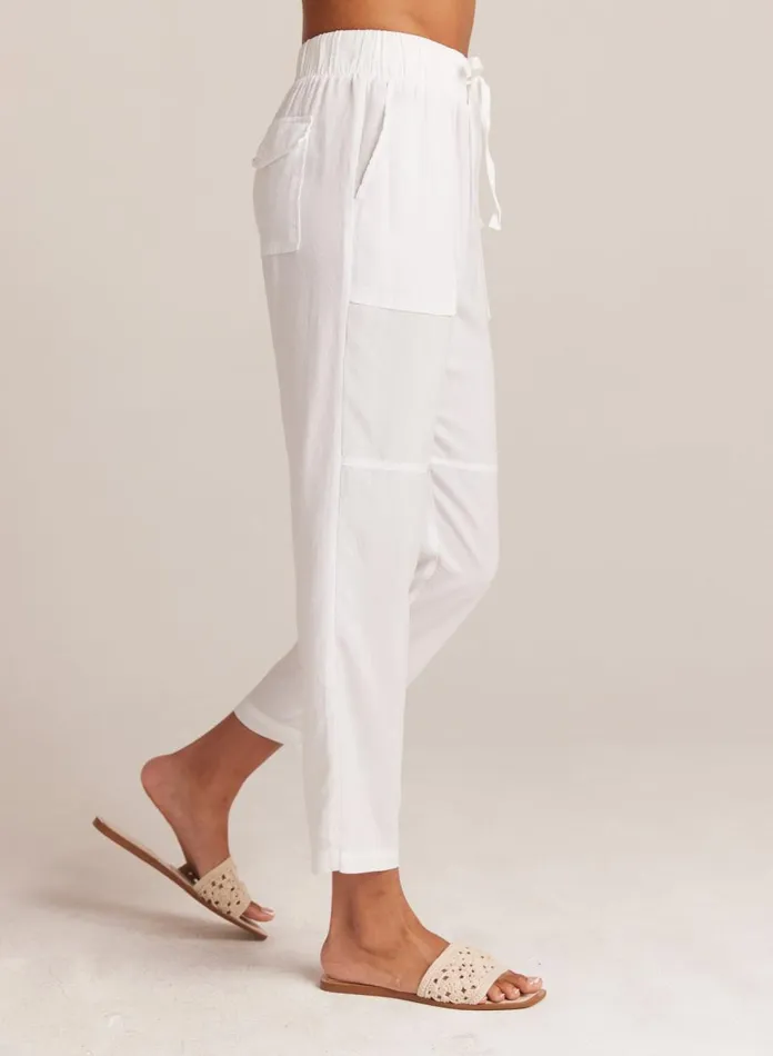 Pants Women Bella Dahl Utility Tie Waist Trouser 8211 White