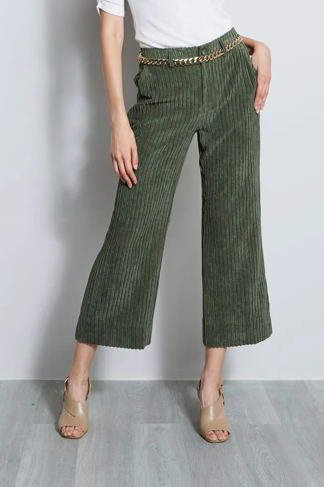Pants Women Elie Tahari Cropped Corduroy Pant MOSS