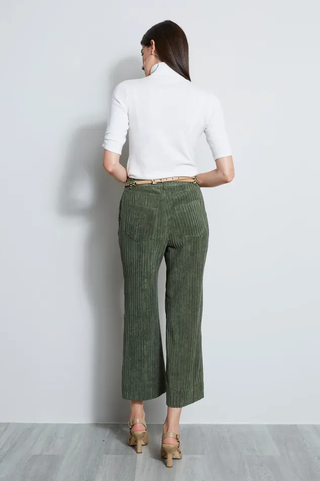 Pants Women Elie Tahari Cropped Corduroy Pant MOSS